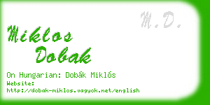 miklos dobak business card